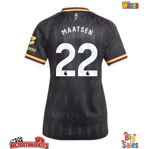 Aston Villa Ian Maatsen #22 Replica Away Stadium Shirt for Women 2026-27 Short Sleeve